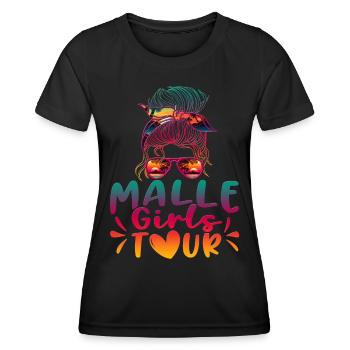 Visite des filles de Malle - T-shirt sport Femme - noir - Devant - AI Model Female 172 light (172cm)