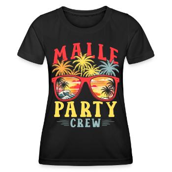 Malle Party Crew - Women's Functional T-Shirt - black - Front - AI Model Female 172 light (172cm)