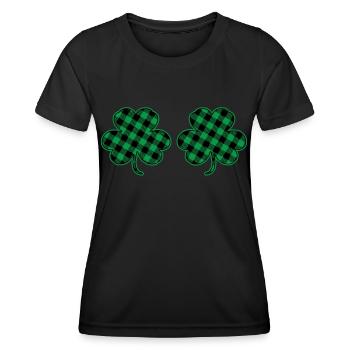 Seins de trèfle - T-shirt sport Femme - noir - Devant - AI Model Female 172 light (172cm)