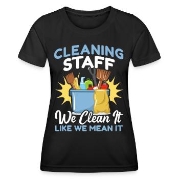 Cleaning Staff - Women's Functional T-Shirt - black - Front - AI Model Female 172 light (172cm)