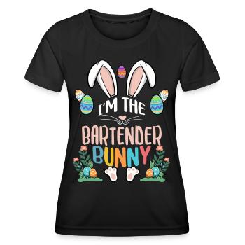 I'm The Bartender Bunny - Frauen Funktions-T-Shirt - Schwarz - Vorne - AI Model Female 172 light (172cm)