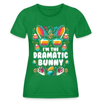 Je suis le lapin dramatique - T-shirt sport Femme - vert - Devant - AI Model Female 172 dark (172cm)