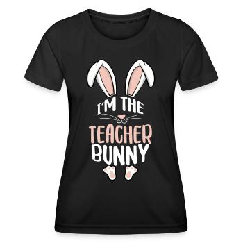 I'm The Teacher Bunny - Frauen Funktions-T-Shirt - Schwarz - Vorne - AI Model Female 172 light (172cm)