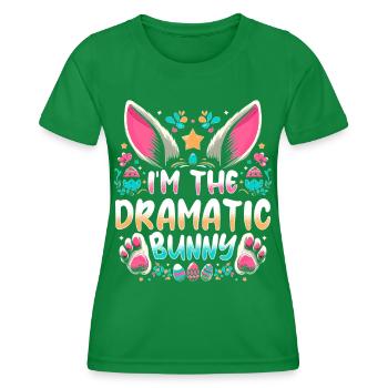 Je suis le lapin dramatique - T-shirt sport Femme - vert - Devant - AI Model Female 172 dark (172cm)