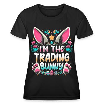 I'm The Trading Bunny - Women's Functional T-Shirt - black - Front - AI Model Female 172 light (172cm)
