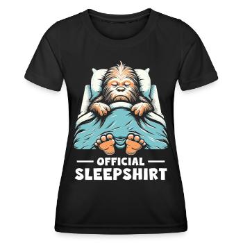 Chemise de nuit officielle - T-shirt sport Femme - noir - Devant - AI Model Female 172 light (172cm)