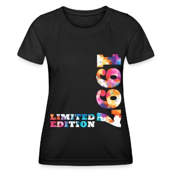 Anniversaire coloré édition limitée 1997 - T-shirt sport Femme - noir - Devant - AI Model Female 172 light (172cm)