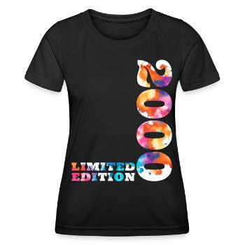 Colorful Birthday Limited Edition 2000 - Women's Functional T-Shirt - black - Front - AI Model Female 172 light (172cm)