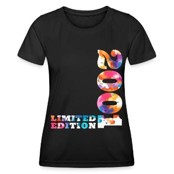 Colorful Birthday Limited Edition 2001 - Women's Functional T-Shirt - black - Front - AI Model Female 172 light (172cm)