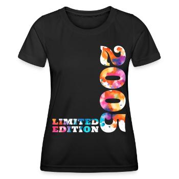 Colorful Birthday Limited Edition 2005 - Women's Functional T-Shirt - black - Front - AI Model Female 172 light (172cm)