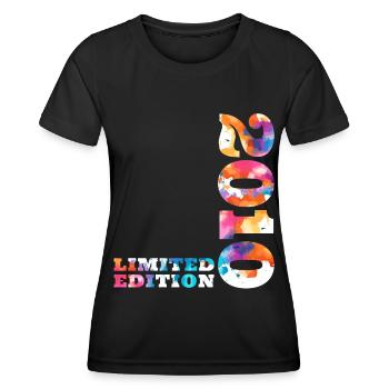 Colorful Birthday Limited Edition 2010 - Women's Functional T-Shirt - black - Front - AI Model Female 172 light (172cm)