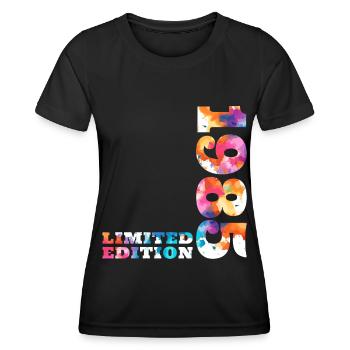 Colorful Birthday Limited Edition 1985 - Women's Functional T-Shirt - black - Front - AI Model Female 172 light (172cm)