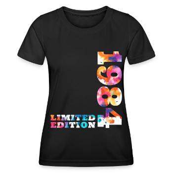 Colorful Birthday Limited Edition 1984 - Women's Functional T-Shirt - black - Front - AI Model Female 172 light (172cm)