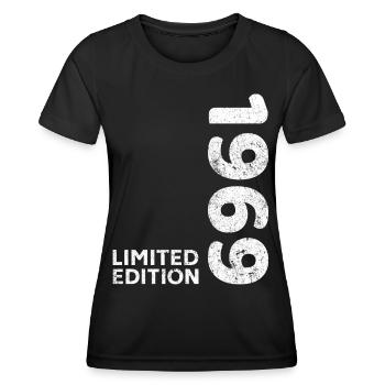 Birthday 1969 Limited Edition Vintage 1969 - Women's Functional T-Shirt - black - Front - AI Model Female 172 light (172cm)