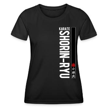 Karate Shorin Ryu Kanji Kampfkunst Japan - Frauen Funktions-T-Shirt - Schwarz - Vorne - AI Model Female 172 light (172cm)