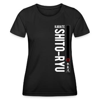 Karate Shito Ryu Kanji Kampfkunst Japan - Frauen Funktions-T-Shirt - Schwarz - Vorne - AI Model Female 172 light (172cm)