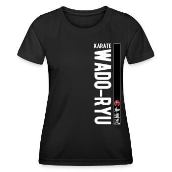 Karate Wado Ryu Kanji Kampfkunst Japan - Frauen Funktions-T-Shirt - Schwarz - Vorne - AI Model Female 172 light (172cm)