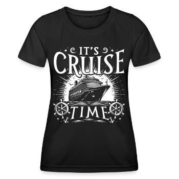 C’est l’heure de la croisière - T-shirt sport Femme - noir - Devant - AI Model Female 172 light (172cm)
