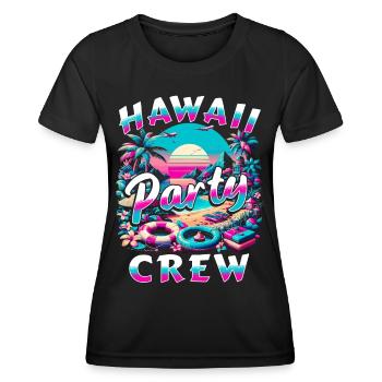 Hawaii Party Crew - Frauen Funktions-T-Shirt - Schwarz - Vorne - AI Model Female 172 light (172cm)