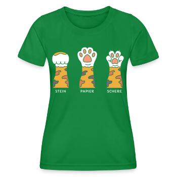 Ciseaux à papier de pierre - T-shirt sport Femme - vert - Devant - AI Model Female 172 dark (172cm)