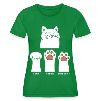 Ciseaux à papier de roche - T-shirt sport Femme - vert - Devant - AI Model Female 172 dark (172cm)
