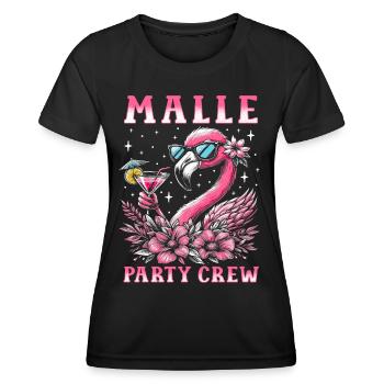 Malle Party Crew - Frauen Funktions-T-Shirt - Schwarz - Vorne - AI Model Female 172 light (172cm)