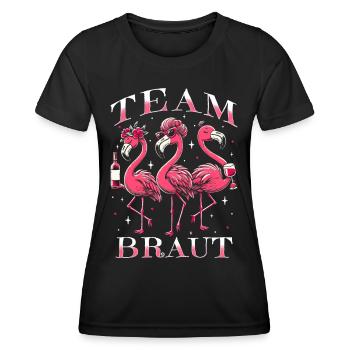 Mariée d’équipe - T-shirt sport Femme - noir - Devant - AI Model Female 172 light (172cm)