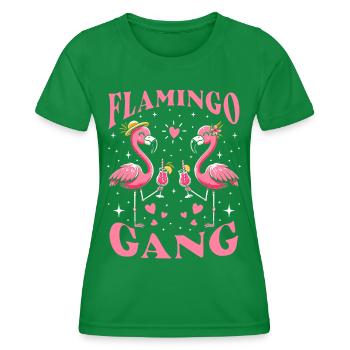 Gang des flamants roses - T-shirt sport Femme - vert - Devant - AI Model Female 172 dark (172cm)