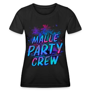 Malle Party Crew - T-shirt sport Femme - noir - Devant - AI Model Female 172 light (172cm)