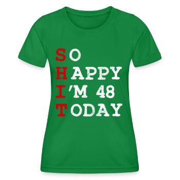 Anniversaire 48 Anniversaire Année Naissance Drôle - T-shirt sport Femme - vert - Devant - AI Model Female 172 dark (172cm)