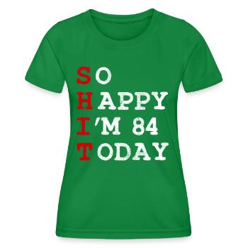 Anniversaire 84 Anniversaire Année Naissance Drôle - T-shirt sport Femme - vert - Devant - AI Model Female 172 dark (172cm)
