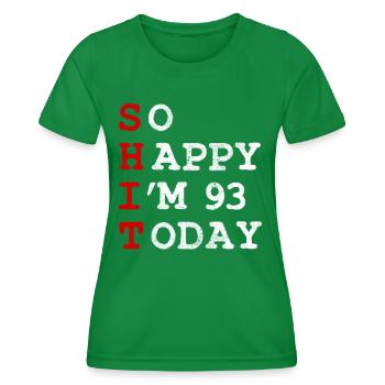 Anniversaire 93 Anniversaire Année Naissance Drôle - T-shirt sport Femme - vert - Devant - AI Model Female 172 dark (172cm)