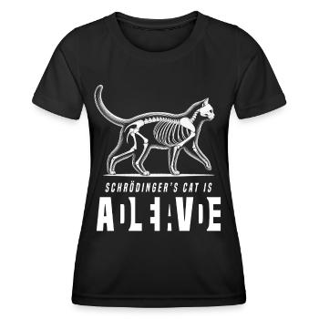 Schrödinger's Cat - Women's Functional T-Shirt - black - Front - AI Model Female 172 light (172cm)