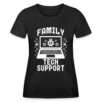 Family Tech Support - Women's Functional T-Shirt - black - Front - AI Model Female 172 light (172cm)