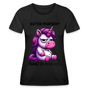 Good morning very thin ice cream - Women's Functional T-Shirt - black - Front - AI Model Female 172 light (172cm)