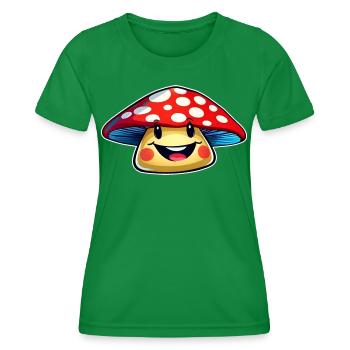 Drôle de petit champignon - T-shirt sport Femme - vert - Devant - AI Model Female 172 dark (172cm)
