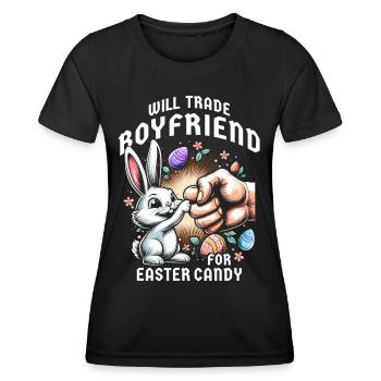 Échangera son petit ami contre des bonbons de Pâques - T-shirt sport Femme - noir - Devant - AI Model Female 172 light (172cm)