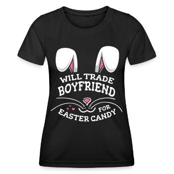 Échangera son petit ami contre des bonbons de Pâques - T-shirt sport Femme - noir - Devant - AI Model Female 172 light (172cm)