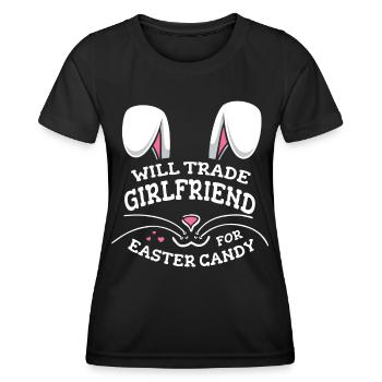 Échangera sa petite amie contre des bonbons de Pâques - T-shirt sport Femme - noir - Devant - AI Model Female 172 light (172cm)