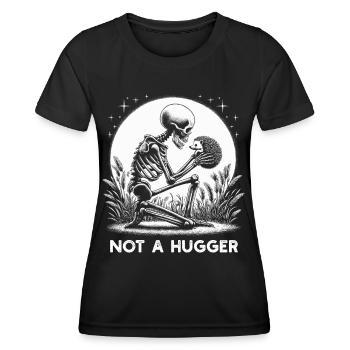 Not A Hugger - Frauen Funktions-T-Shirt - Schwarz - Vorne - AI Model Female 172 light (172cm)