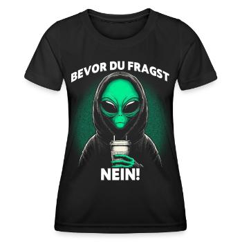 Before you ask: No - Women's Functional T-Shirt - black - Front - AI Model Female 172 light (172cm)