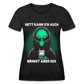 Sympa je peux aussi apporter mais rien n’apporte - T-shirt sport Femme - noir - Devant - AI Model Female 172 light (172cm)