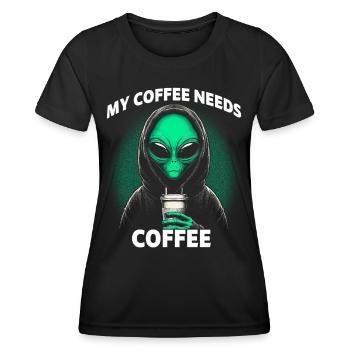 My Coffee Needs Coffee - Women's Functional T-Shirt - black - Front - AI Model Female 172 light (172cm)