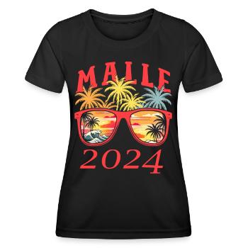 Malle 2024 - Women's Functional T-Shirt - black - Front - AI Model Female 172 light (172cm)