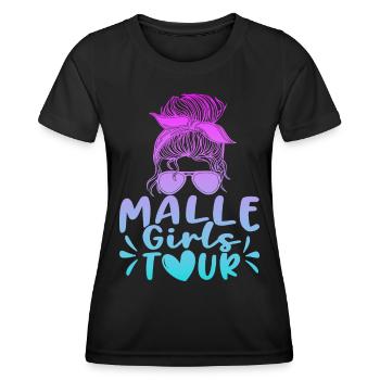 Malle Girls Tour - Frauen Funktions-T-Shirt - Schwarz - Vorne - AI Model Female 172 light (172cm)