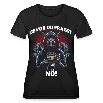 Avant de demander non, - T-shirt sport Femme - noir - Devant - AI Model Female 172 light (172cm)