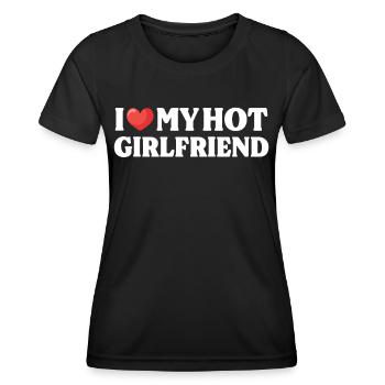 I Love My Hot Girlfriend - Women's Functional T-Shirt - black - Front - AI Model Female 172 light (172cm)
