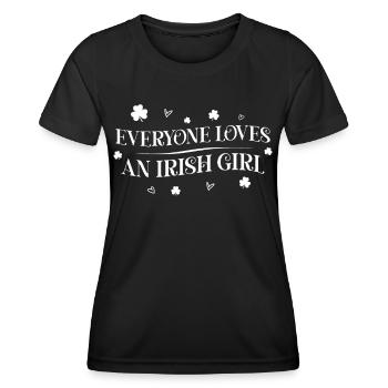 Everyone Loves An Irish Girl - Frauen Funktions-T-Shirt - Schwarz - Vorne - AI Model Female 172 light (172cm)