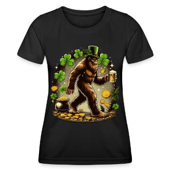 Bière irlandaise Bigfoot - T-shirt sport Femme - noir - Devant - AI Model Female 172 light (172cm)