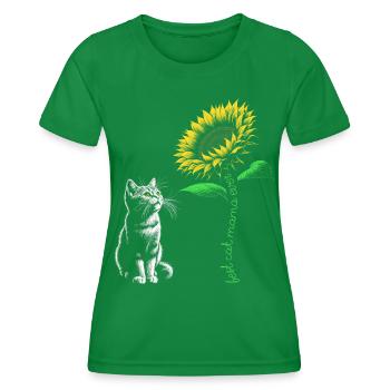 Best Cat Mama Ever - Women's Functional T-Shirt - kelly green - Front - AI Model Female 172 dark (172cm)